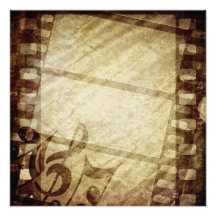 MUSICAL GRUNGE DIGITAL TEMPLATE SEPHIA MUSIC NOTES PHOTOGRAPH