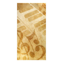 MUSICAL GRUNGE NOTES PIANO BACKGROUNDS FADED VINTA PHOTO CARD