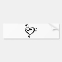 Musical Heart Bumper Sticker