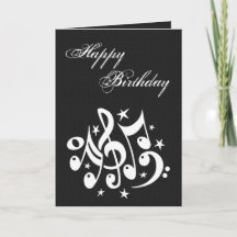 Musical Notes Birthday Card
