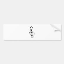 musical notes bumper sticker