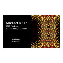 Musical Notes Color Burst Monogram Business Card