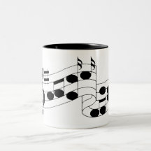 musical notes mug
