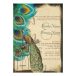 Musical Peacock Birdcage Feather Wedding Invites