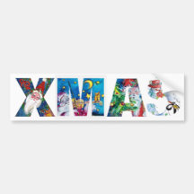 MUSICAL SANTA  XMAS PARTY / PENGUIN'S SERENADE BUMPER STICKERS