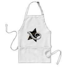 Musical Star golden notes Apron