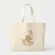 Musical Tree Owl Tote Bags