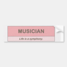 Musician Bumper Sticker