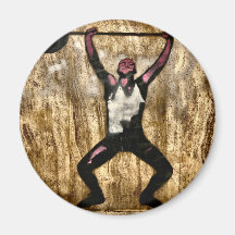 Musscleman Strongman Weightlifter Dumbbell Barbell Fridge Magnet