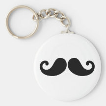Mustache beard key chain