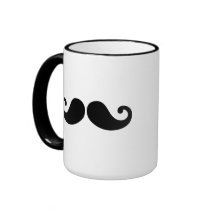 Mustache beard mugs