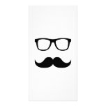 Mustache glasses photo card template