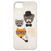 Mustache hipster fox cat and bear illustration casemate cases