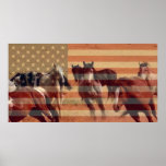 Mustang Flag Print
