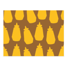 Mustard Bottles Postcard
