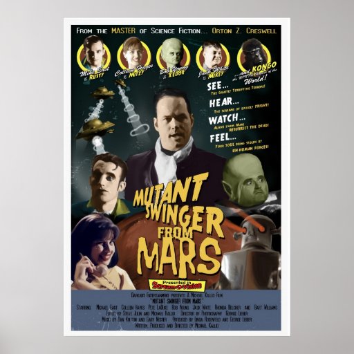 Mutant Swinger from Mars One Sheet STYLE A Print