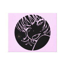 muuhh - cute anime waifu - kawaii >_< sakura Pink Gallery Wrapped Canvas