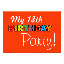My 18th birthday party custom announcement