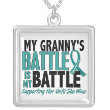 My Battle Too Granny Ovarian Cancer Personalized Necklace