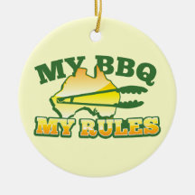 MY BBQ MY RULES aussie design Christmas Ornaments