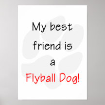 My Best Friend is a Flyball Dog Poster