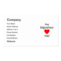 My Big Sisters Love Me Business Cards