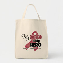 My Boyfriend is My Hero - Multiple Myeloma Canvas Bag