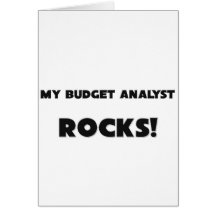 MY Budget Analyst ROCKS! Greeting Cards