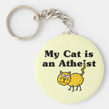 My Cat Is An Atheist Key Chain