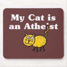 My Cat Is An Atheist Mouse Mat