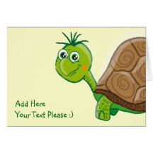 My Cute Tortoise - greeting card