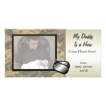 My Daddy Is a Hero - Customisable Personalized Photo Card