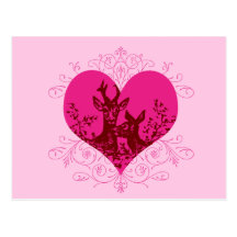 My Deer Postcard in Pink
