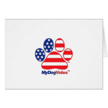 My Dog Votes USA Greeting Card