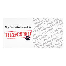 My Favourite Breed Is Rescued Picture Card