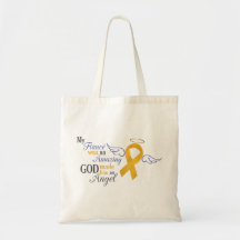 My Fiancé An Angel - Appendix Cancer Tote Bag