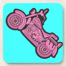 My First Pink Motorcycle Coasters