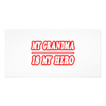 My Grandma Is My Hero Personalized Photo Card