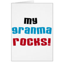 My Granma Rocks T shirts and Gifts Greeting Card