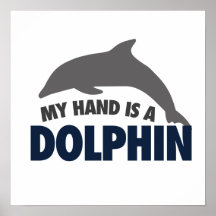 My hand is a dolphin print