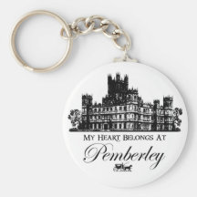 My Heart Belongs At Pemberley Keychain