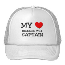 My Heart Belongs To A CAPTAIN Mesh Hats