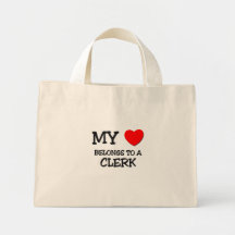 My Heart Belongs To A CLERK Bag