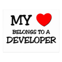 My Heart Belongs To A DEVELOPER Post Cards