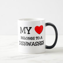 My Heart Belongs To A DISHWASHER Coffee Mugs