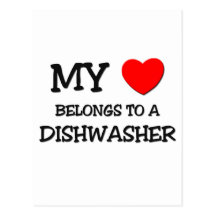 My Heart Belongs To A DISHWASHER Postcards
