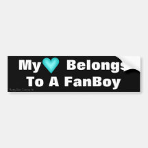 My Heart Belongs To A FanBoy Bumper Sticker