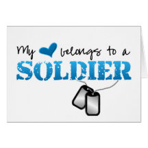 My heart belongs to a Soldier Greeting Card