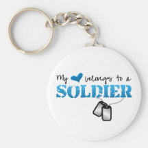 My heart belongs to a Soldier Key Chain