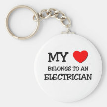 My Heart Belongs To An ELECTRICIAN Key Chain